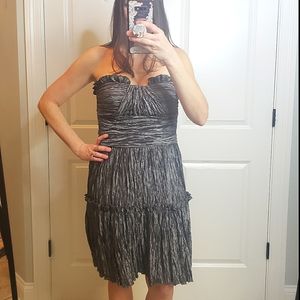 Silver Metallic Cocktail Dress